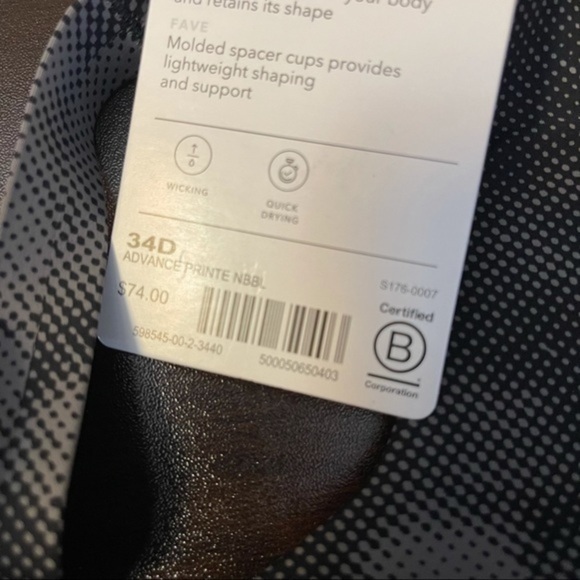 NWT ATHLETA Sports Bra SiZe 34D - Picture 10 of 12